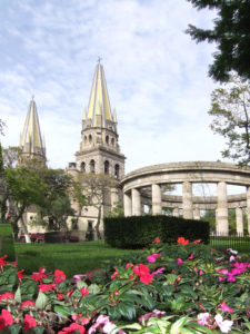 A rotunda alongside the Cathedral of Guadalajara