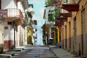 A street of Panama City's historic Casco Antiguo