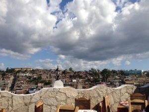 The view from Paladar el Caribeño, a rooftop restaurant in Santiago de Cuba