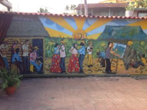 A mural at Casa de la Cultura in Baracoa