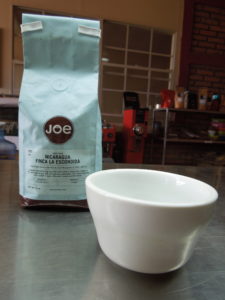 A bag of coffee with the Joe logo