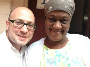 Here I am with Hilda, a cafecito vendor in Old Havana.