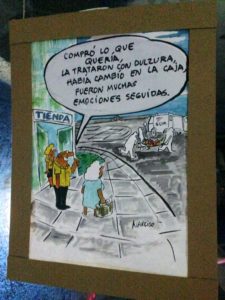 More dark humor. Outside a store, as a woman is loaded into an ambulance: "She found everything she came for, they treated her nicely, there was change in the cash register... it was all just too much for her." 