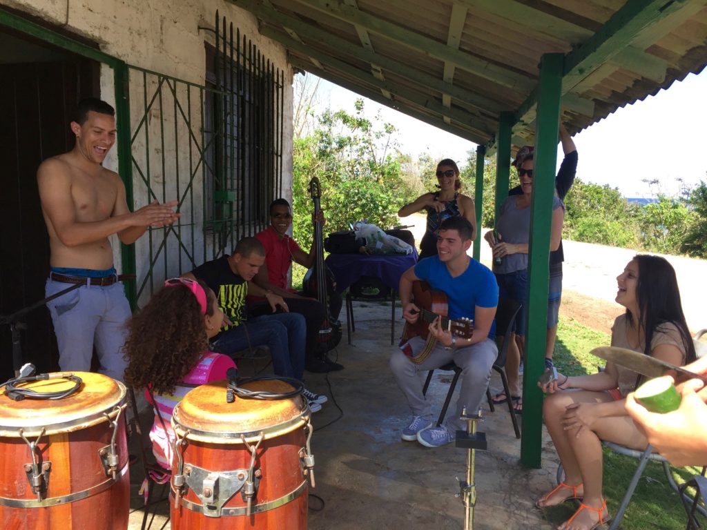 A friend's daughter recruited some of the musicians to be her karaoke band!