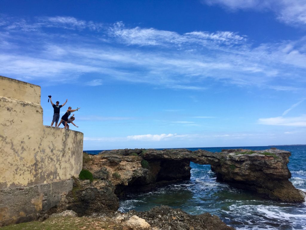 Clowning around at the fort, which originally was built to prevent piracy and smuggling