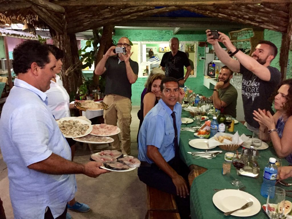 dinner in Playa Larga