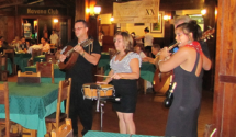 the band playing at El Aljibe restaurant in Havana, Cuba