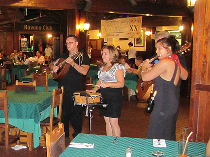 the band playing at El Aljibe restaurant in Havana, Cuba