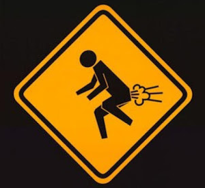 sign of a person farting